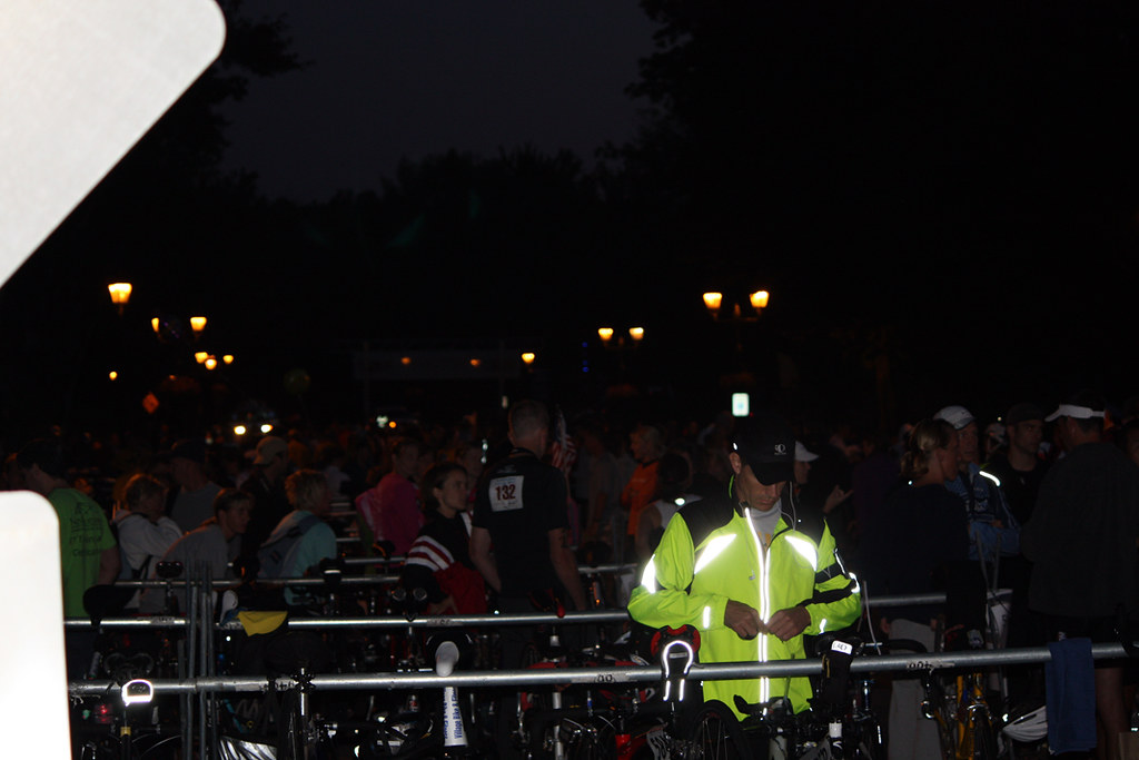 Reeds Lake Triathlon 6 am. reeds lake Triathlon transition… Don