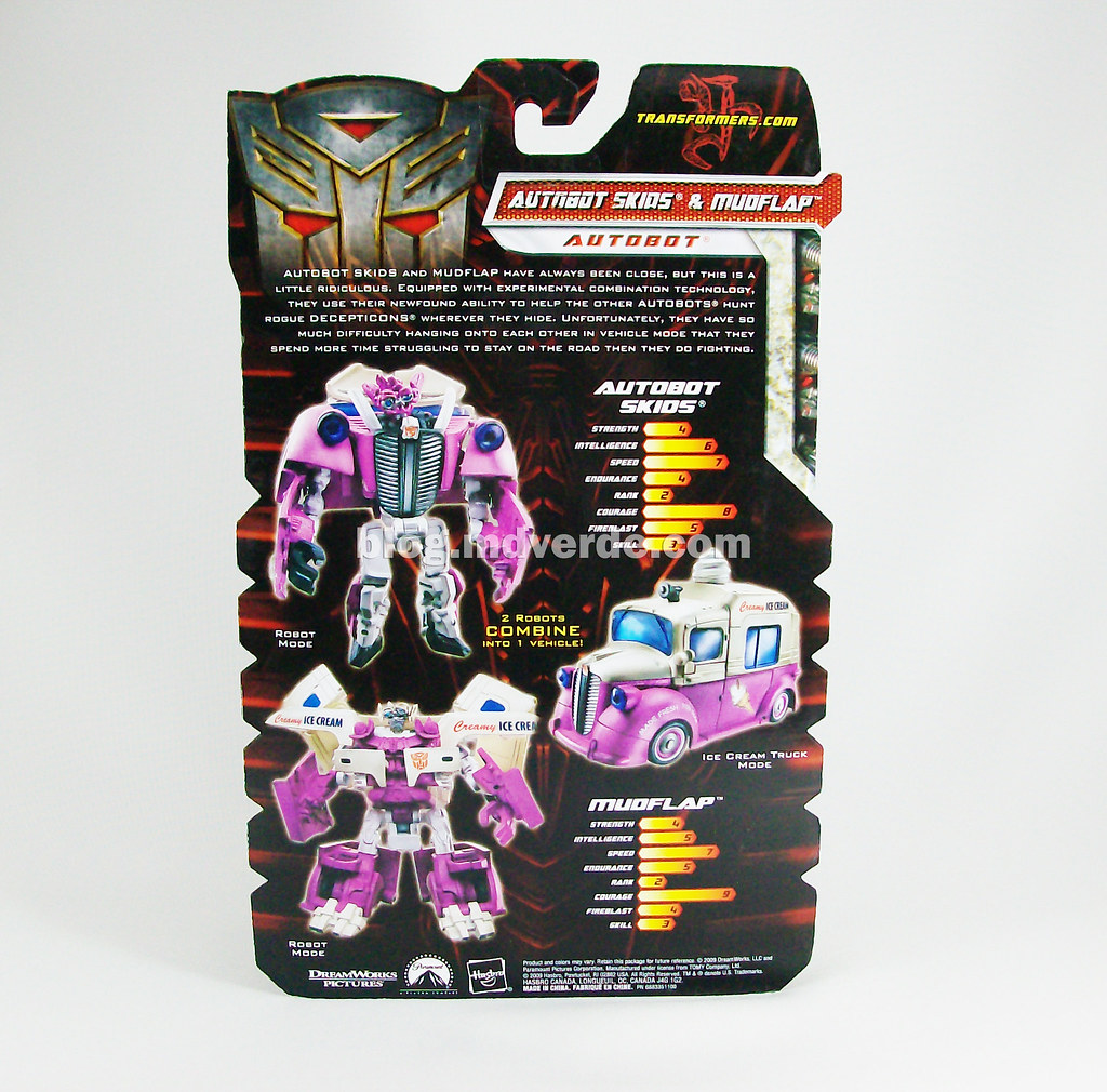 Transformers Skids & Mudflap RotF Deluxe Ice Cream Truck modo alterno