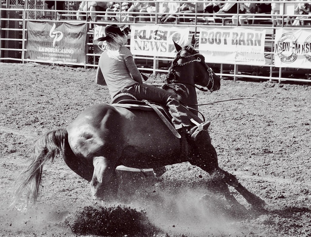 Barrel Racing Black and white a photo on Flickriver