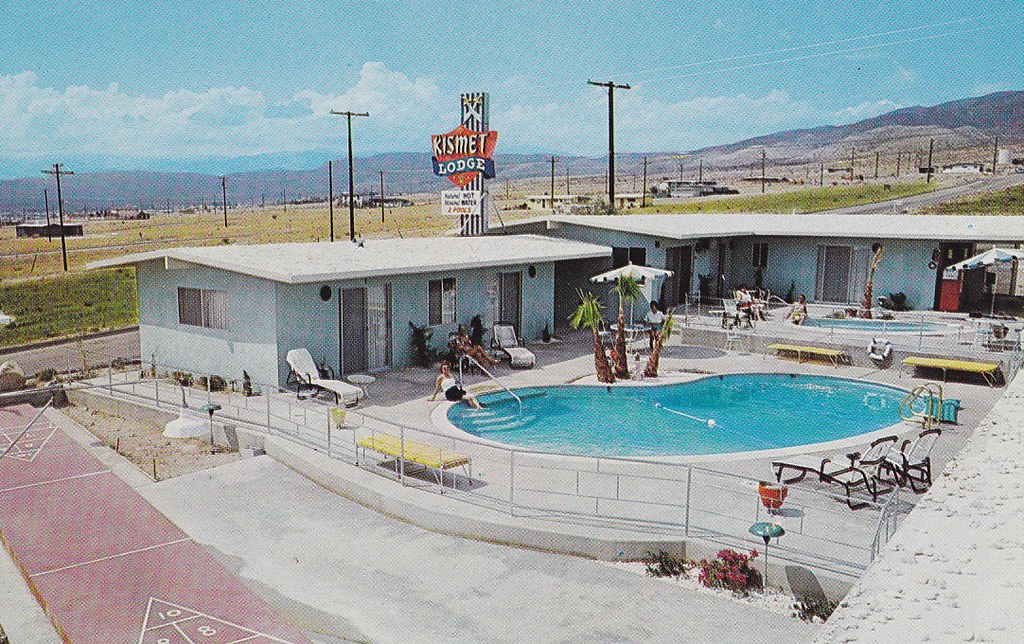 Kismet Lodge Desert Hot Springs, CA Back of postcard rea… Flickr