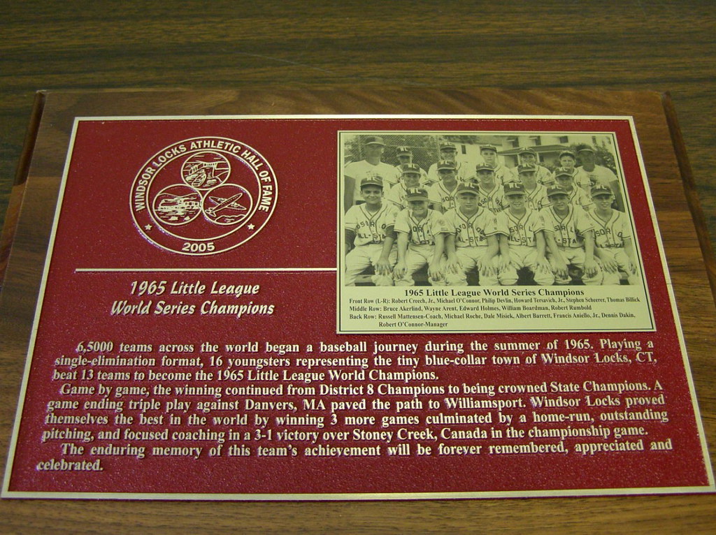 WINDSOR LOCKS TOWN HALL 1965 L L WORLD SERIES CHAMPION… Flickr