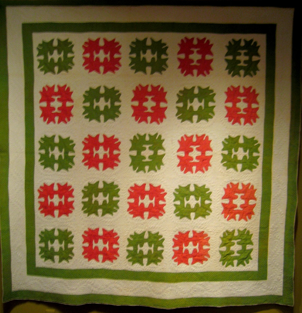 Oak Leaf Quilt from the 1860s Granger Meador Flickr