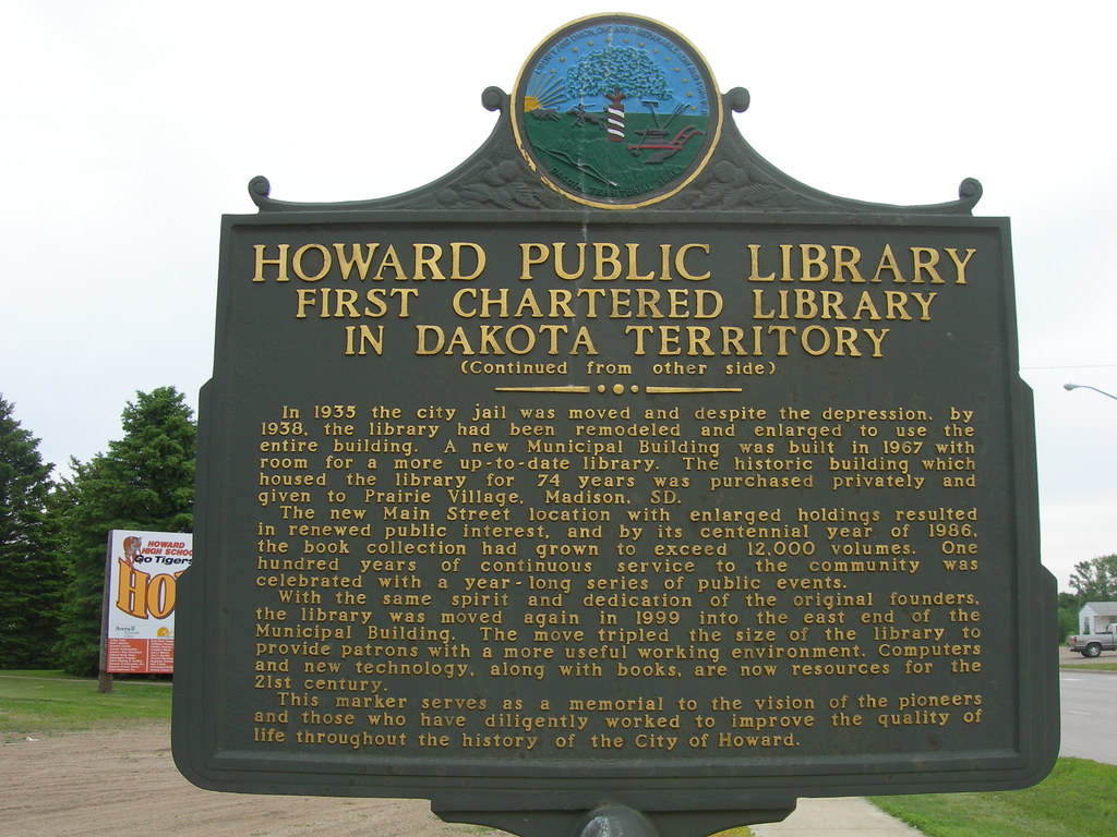Howard Public Library Marker Howard, South Dakota Jimmy Emerson