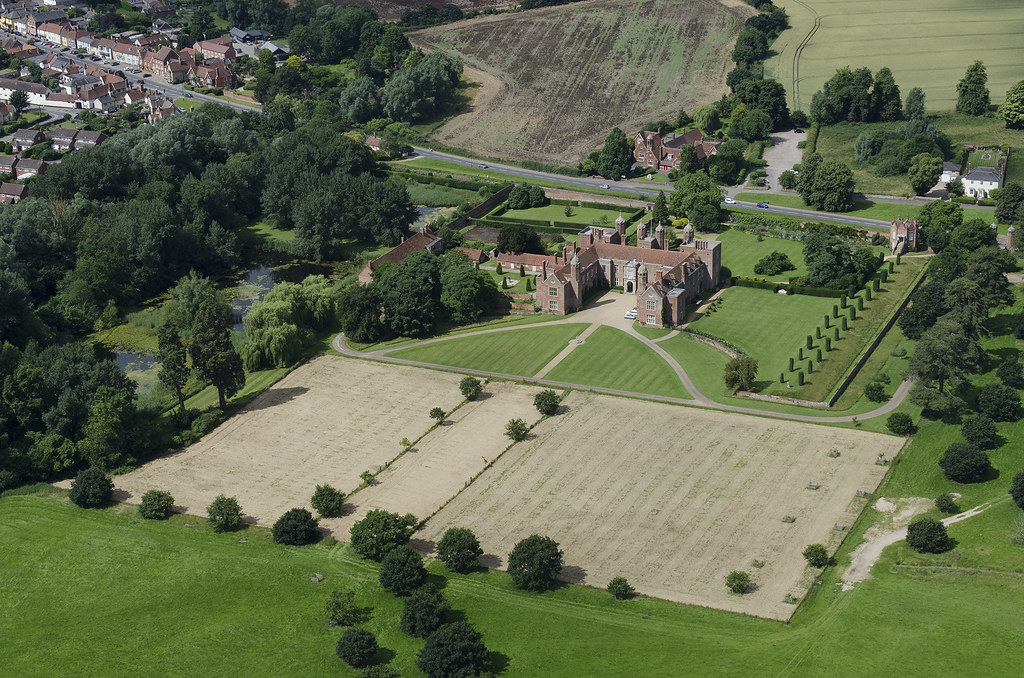 Melford Hall in Suffolk aerial image National Trust stat… Flickr