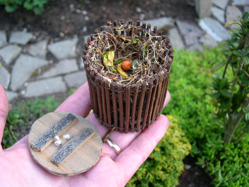 Miniature Compost Bin Even Miniature Gardeners compost! Se… Flickr