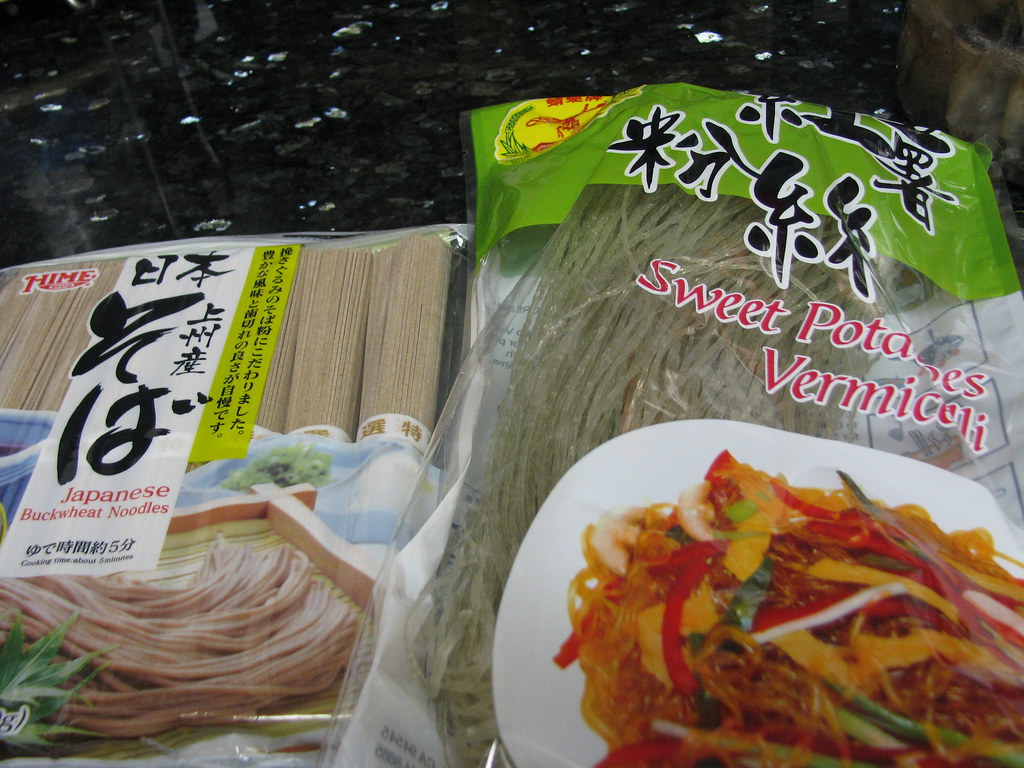 Buckwheat Soba Noodles and Sweet Potato Cellophane Noodles… Flickr