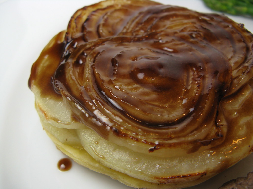 Onion & Potato Tarte Tatin Topped with a balsamic glaze, s… Flickr