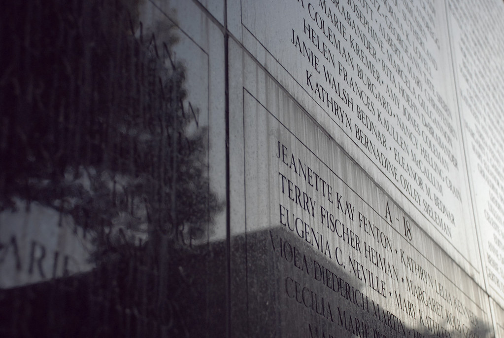 wall Names engraved in the wall at the National Shrine of … Flickr