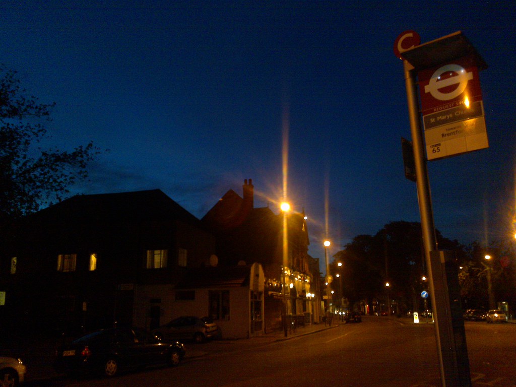 St Mary's road South Ealing as the sun goes down in London… Mark