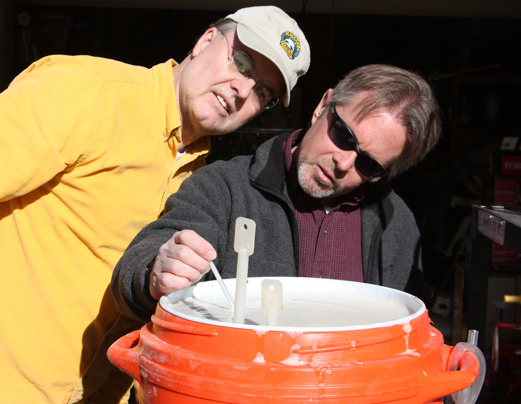 Mash temperature reading Wendell Ose (left) and Mike McGui… Flickr