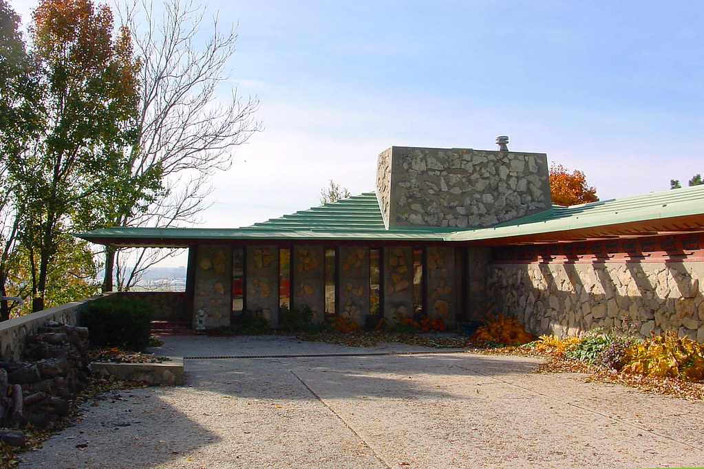Frank Bott Residence by Frank Lloyd Wright Courtyard View a photo on Flickriver