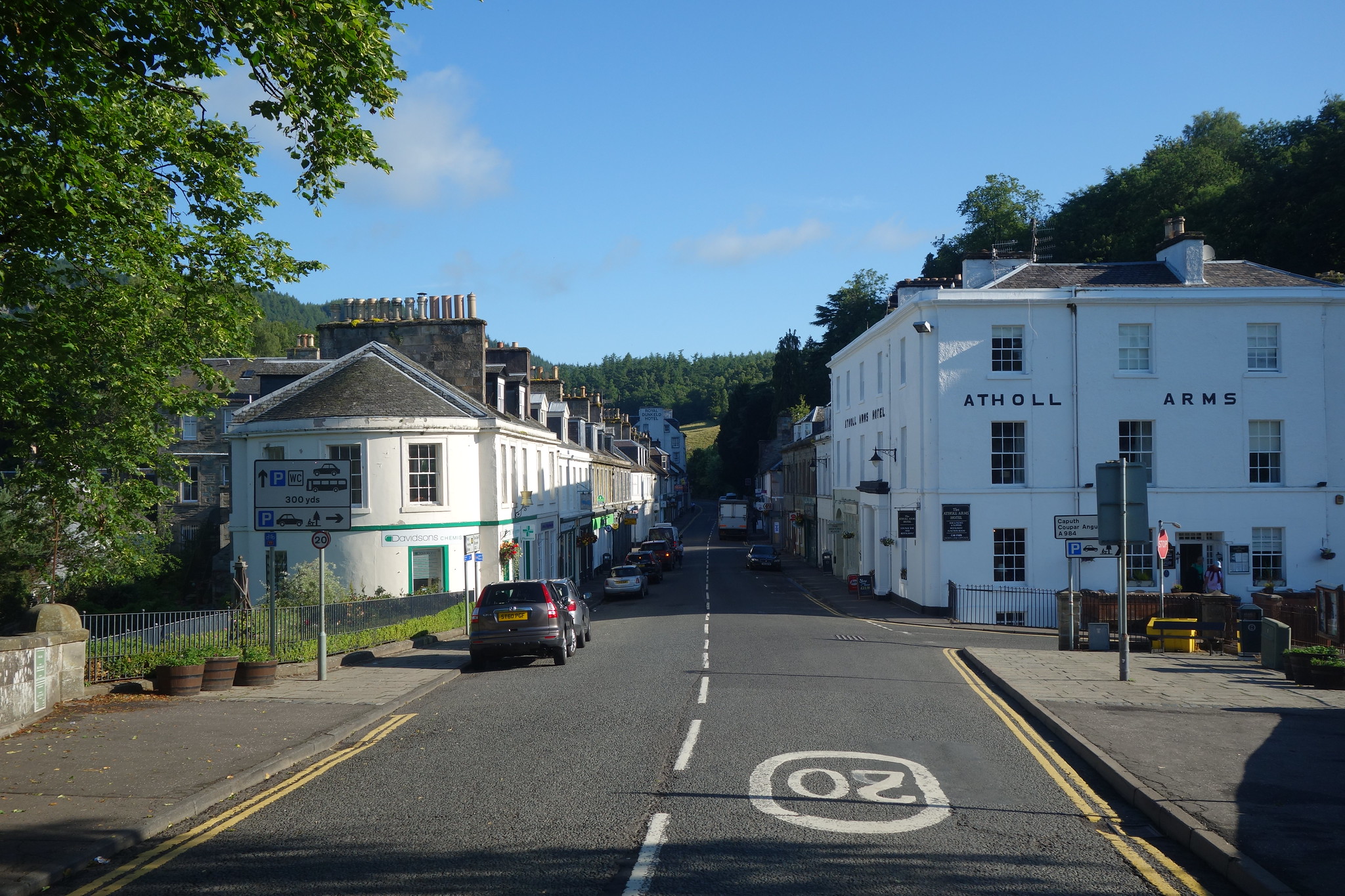 Dunkeld is a town in central Scotland which is popular with tourists.