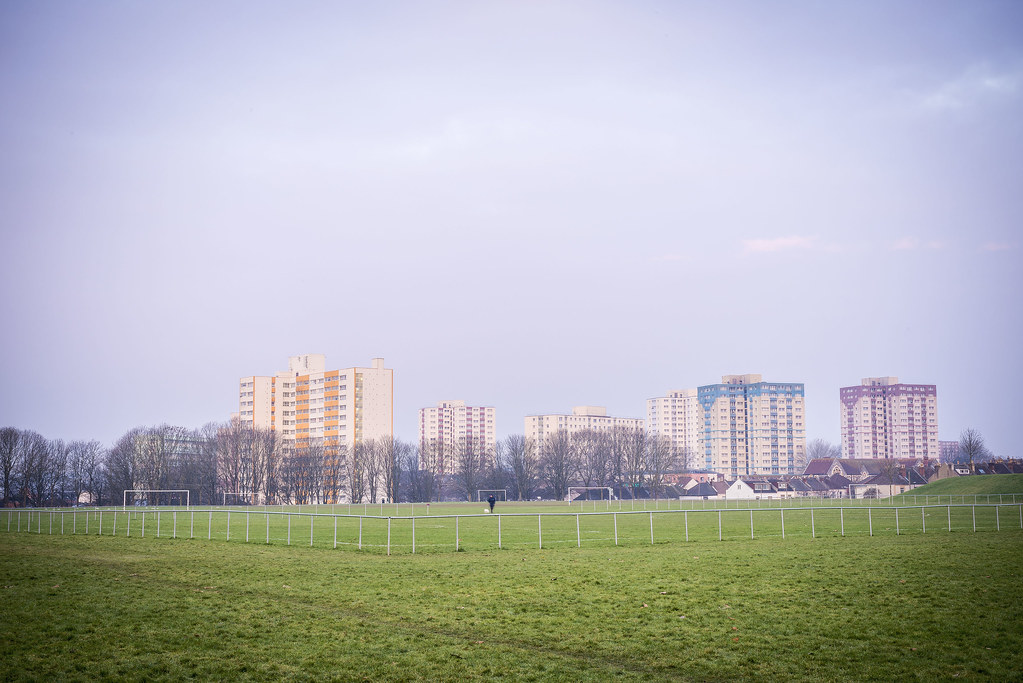 Barton Hill towers View across the playing fields in Netha… Chris