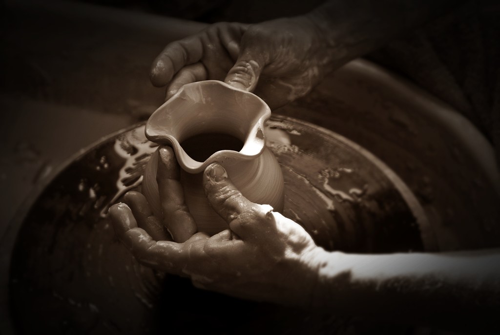 Potters Hands Sepia The hands of Seagrove, NC potter Pam K… Flickr