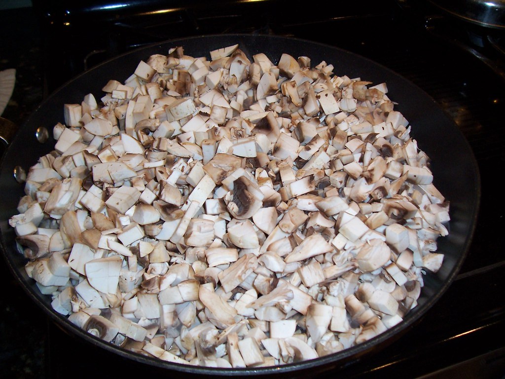 Chopped Mushrooms 2 Coarsely chopped mushrooms in a skille… Flickr