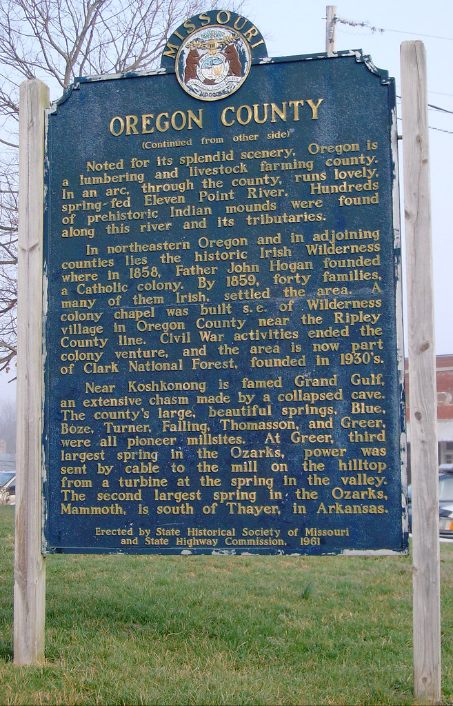 Oregon County Marker (Alton, Missouri) Located on the grou… Flickr