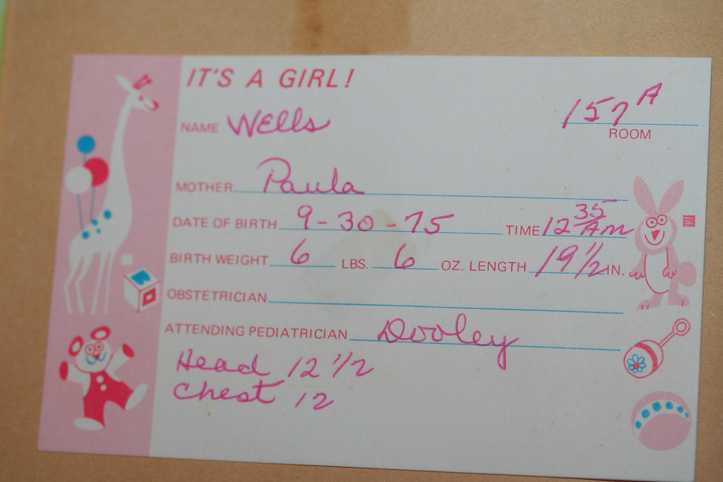 Hospital crib card Lysha A Camera & A Cookbook Flickr