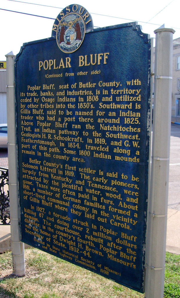 Poplar Bluff Marker (Poplar Bluff, Missouri) Located in fr… Flickr