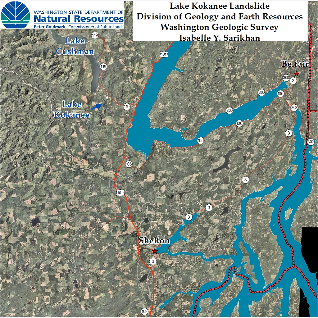 Lake Kokanee Location Map, south of Lake Cushman, Mason Co… Flickr