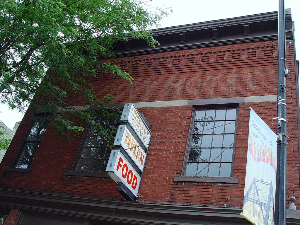 Ghost Brick Sign Above "Sherwood's Cove" Bar Reads, "Cit… Flickr