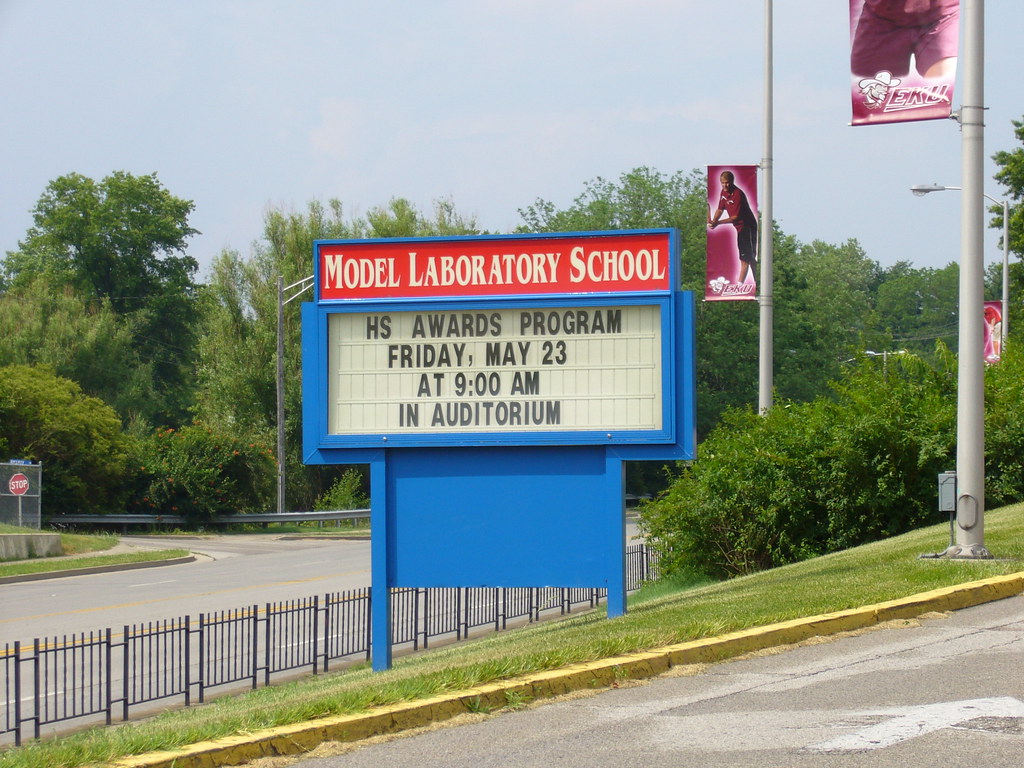 Model Lab School Front Sign, June 2008 You'd think that, w… Flickr