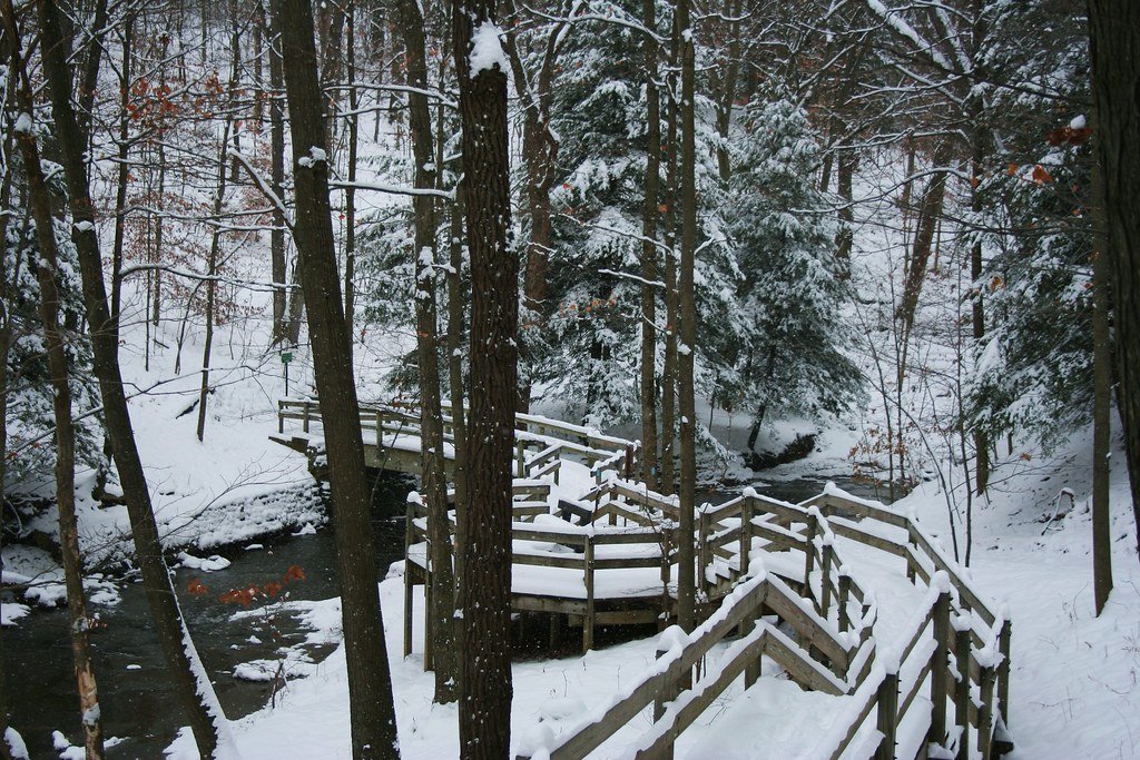 Walk or Sled? Bridal Veil Falls Walkway Bedford Reservatio… Flickr