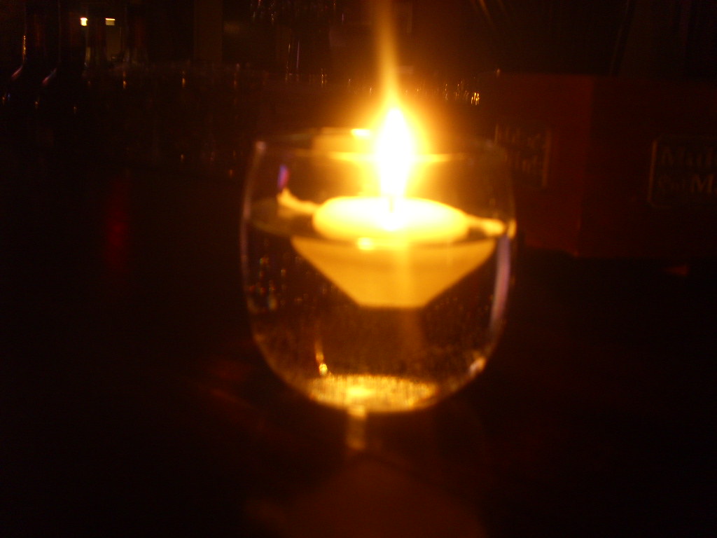 Floating Candle My Earth Hour candle at the bar lydiajae Flickr
