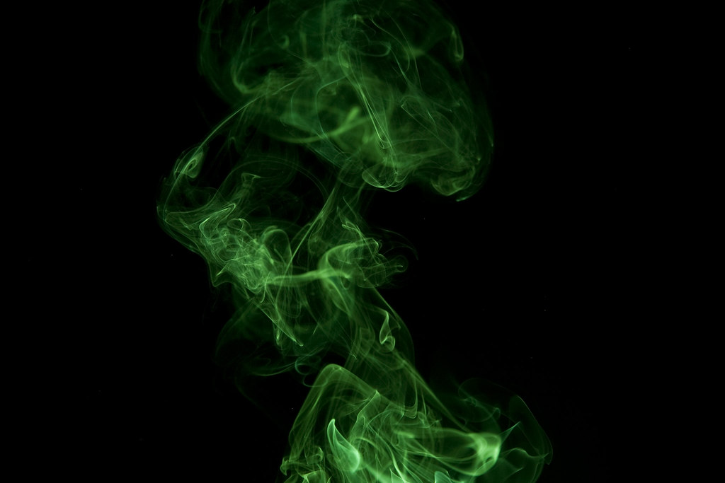 Green Smoke Smoke on black background Jordan McCullough Flickr