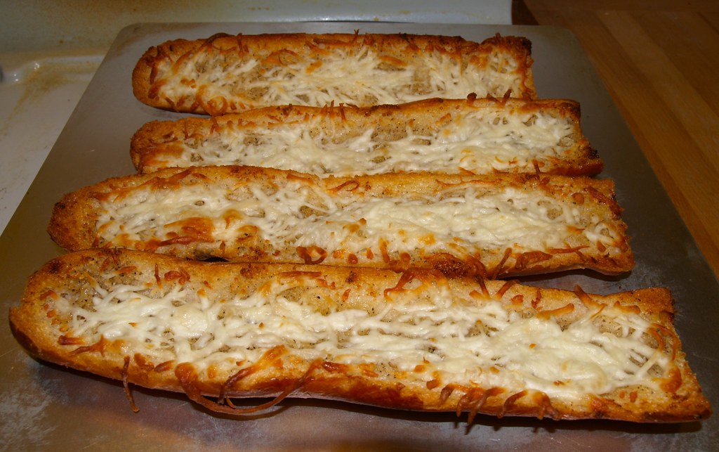 Cheesy Garlic Bread I was watching PBS on WTTW Channel