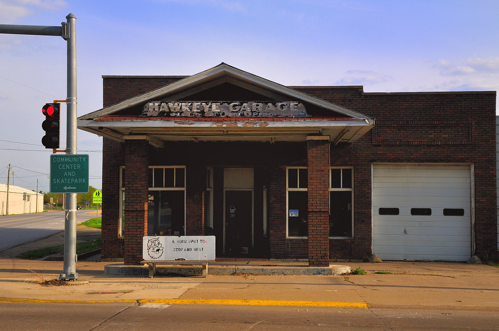 Hawkeye Garage A remnant of old US 61, Eldridge, Iowa Marion Brite