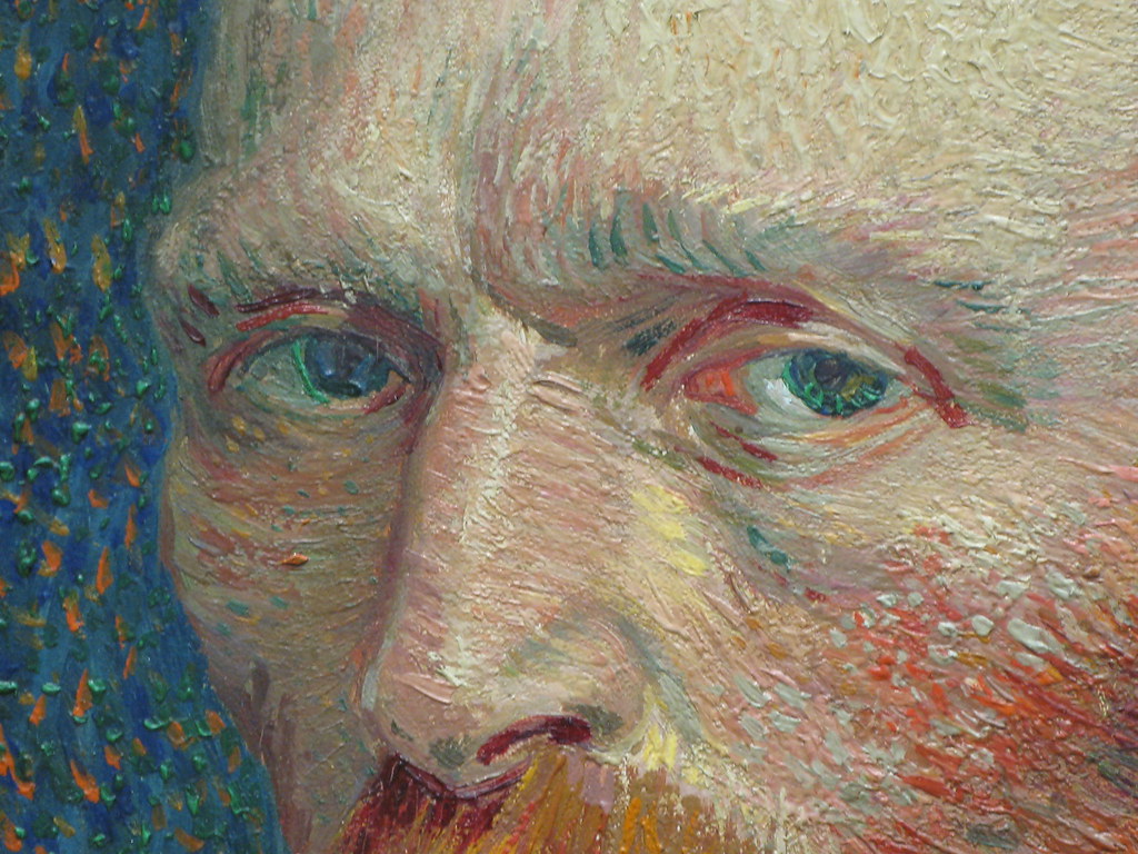 Van Gogh Self portrait, closeup Art Institute of Chicago… Flickr