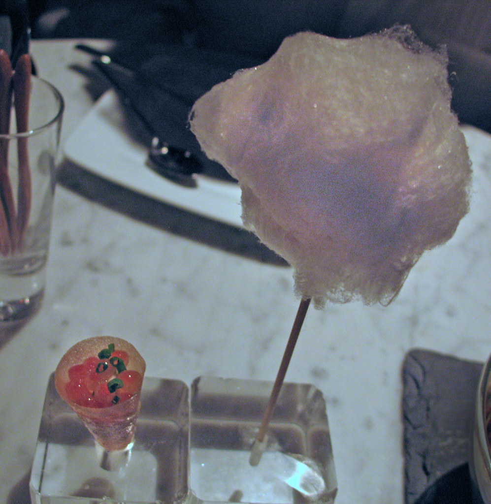 Cotton Candy Foie Gras You pop the big bite of cotton cand… Flickr