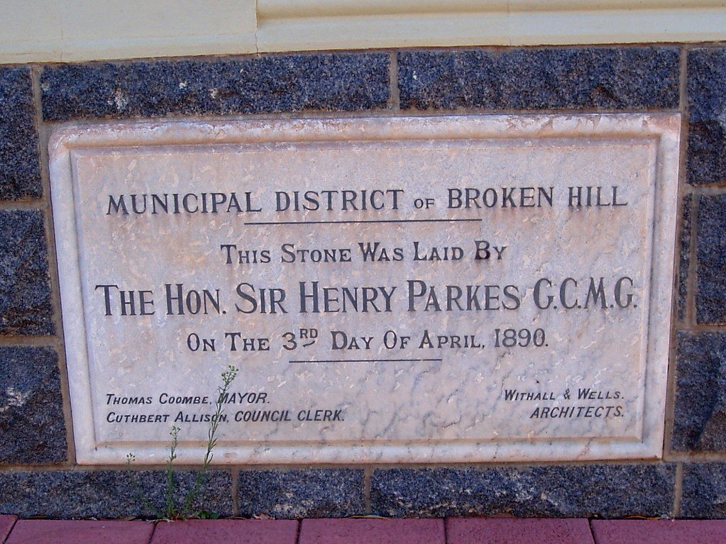Broken Hill. NSW Foundation Stone of Broken Hill Town Hall… Flickr