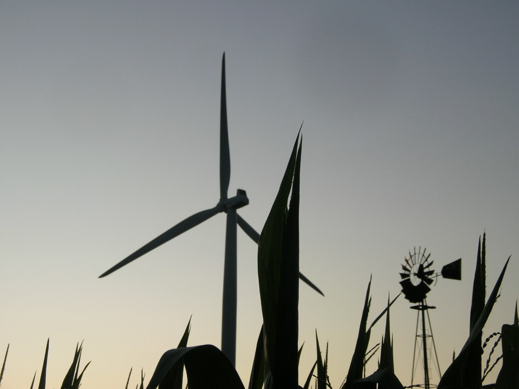 More Than Corn in Indiana Windmills new and old rise above… Flickr