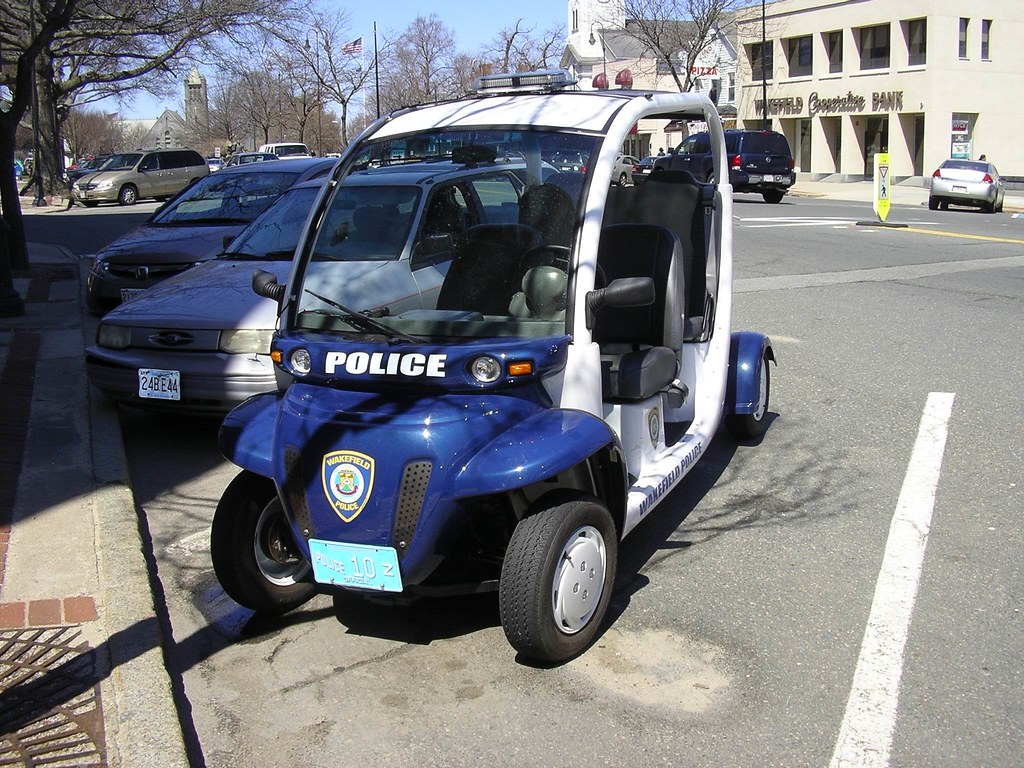 Electric police car Wakefield (MA) Police Department Mark Sardella
