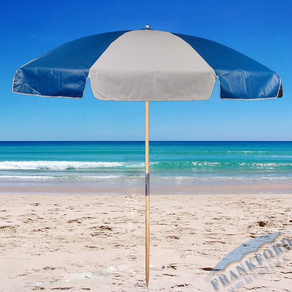 BlueWhiteVinylWoodenBeachUmbrella See this product an… Flickr