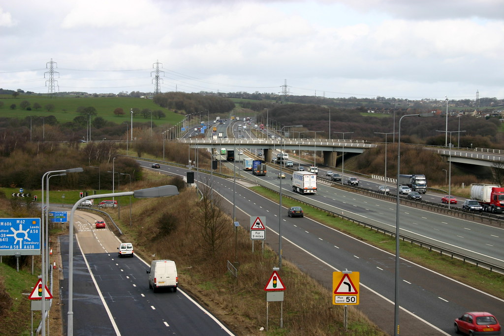 M62 Chain Bar, the junction where the M62 meets the M606, … Flickr