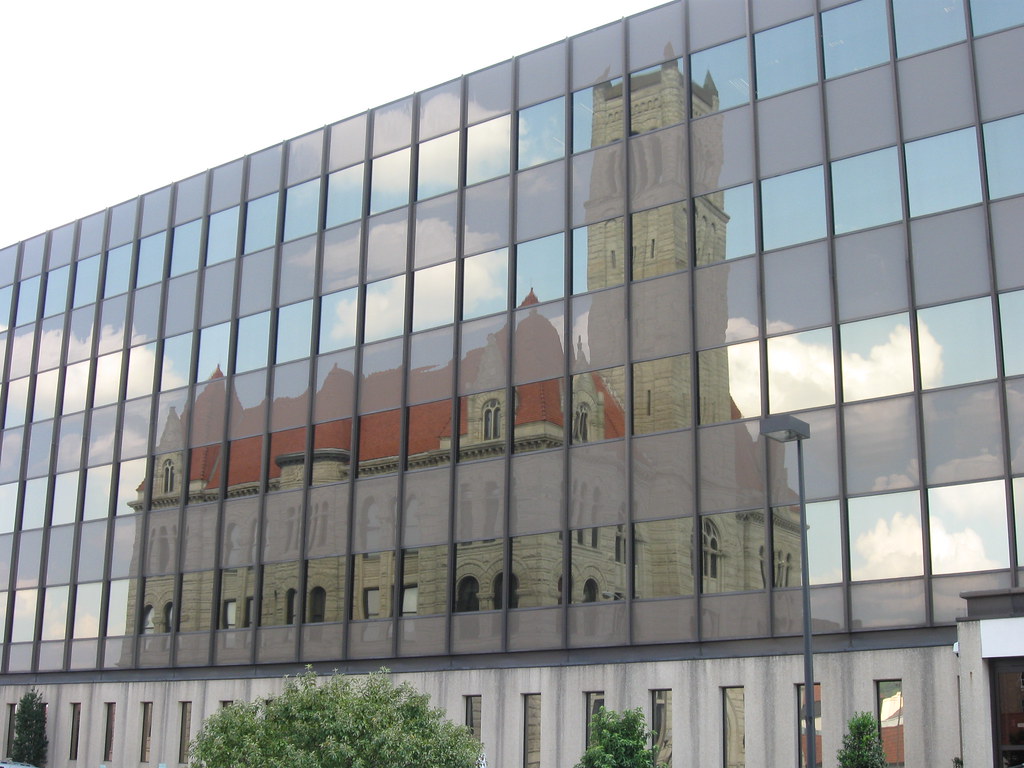 The Reflection of the Wood County Courthouse in the Wood C… Flickr