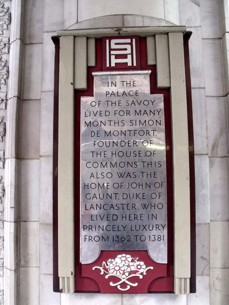 Savoy Hotel plaques history of the site Simon de Montf… Flickr