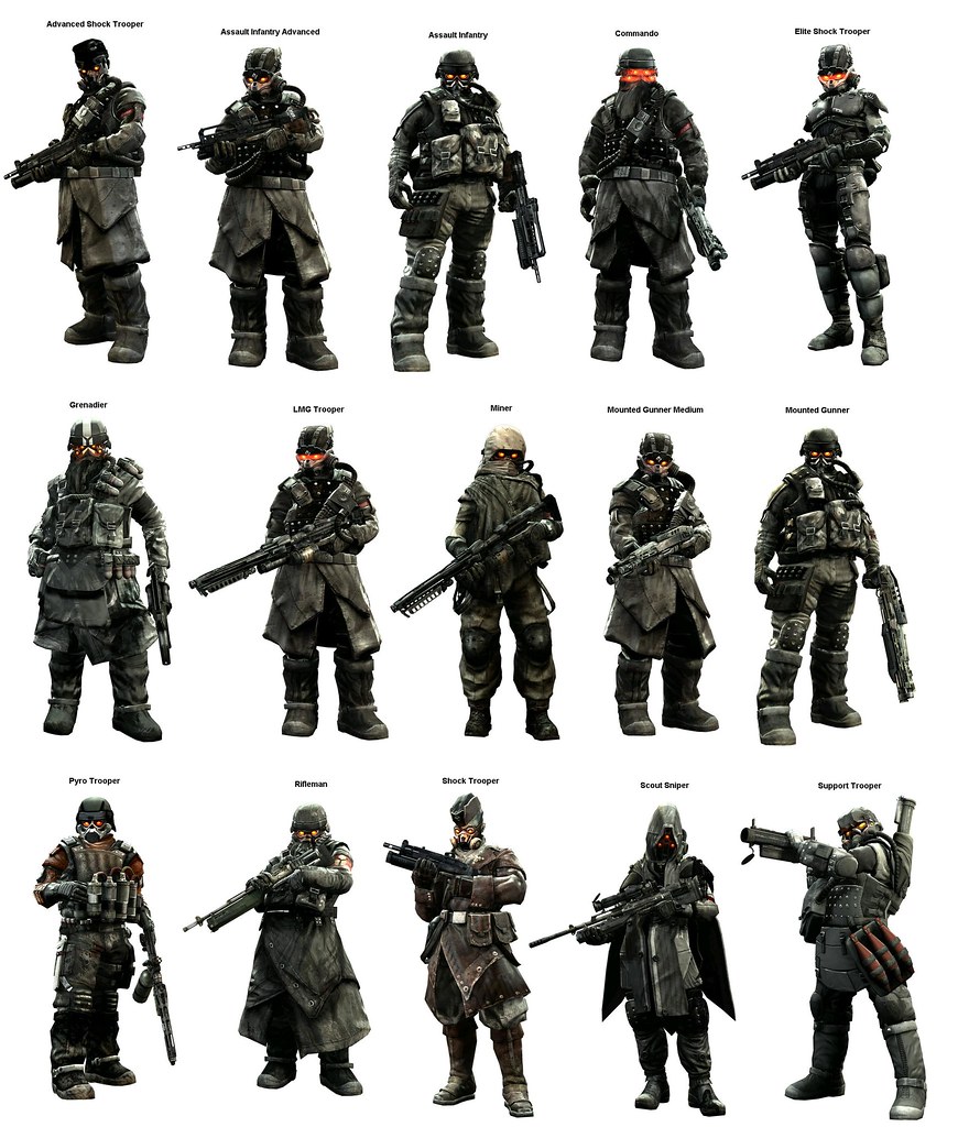 Killzone 2 Helghast infantry types Finn Flickr