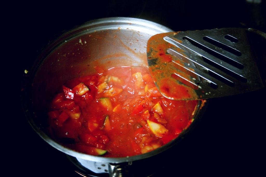 Tomato Sauce Made a little vegetable compote to go with so… Flickr