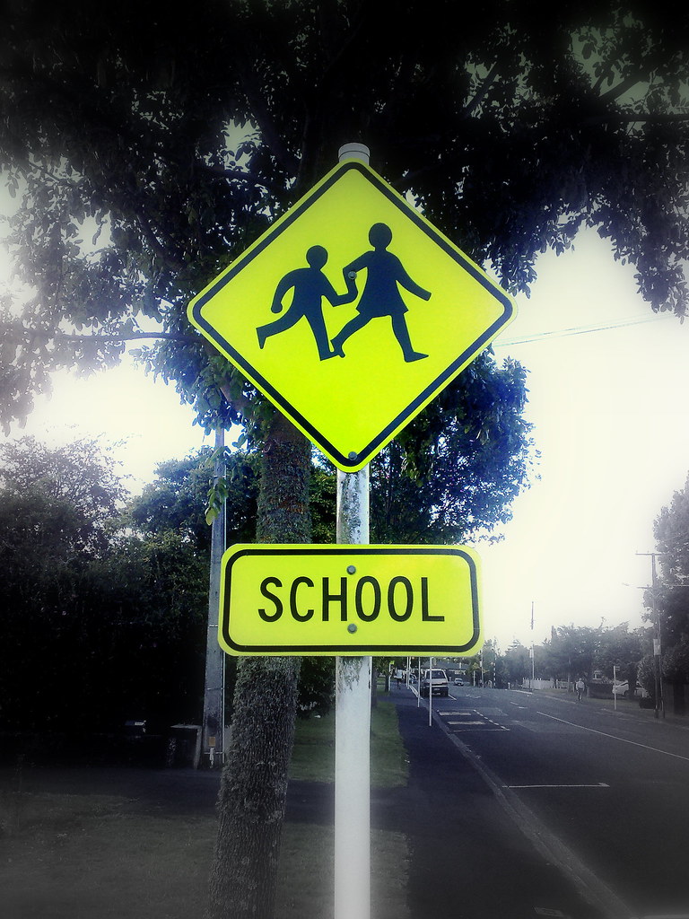School New street sign near home Michael Fawcett Flickr