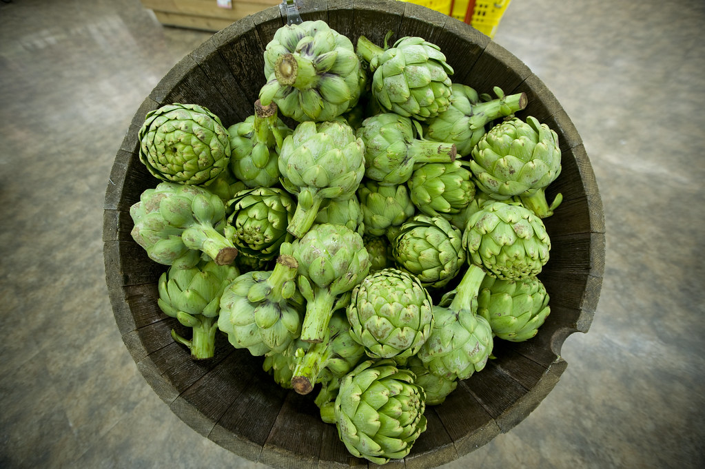 Artichokes at Trader Joe's Seattle Paul Martin Flickr