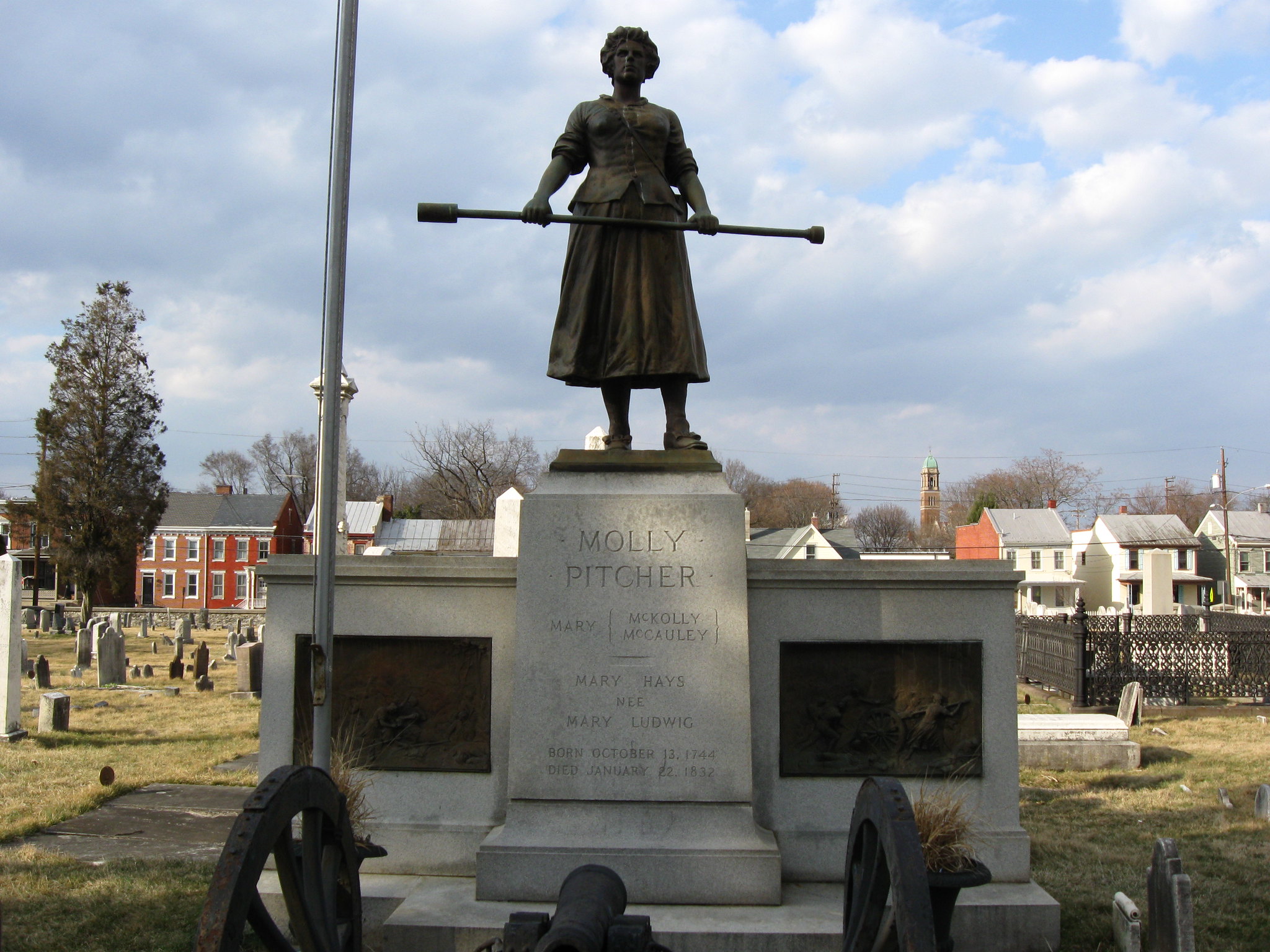 Molly Pitcher memorial in the old graveyard in Carlisle r/Pennsylvania