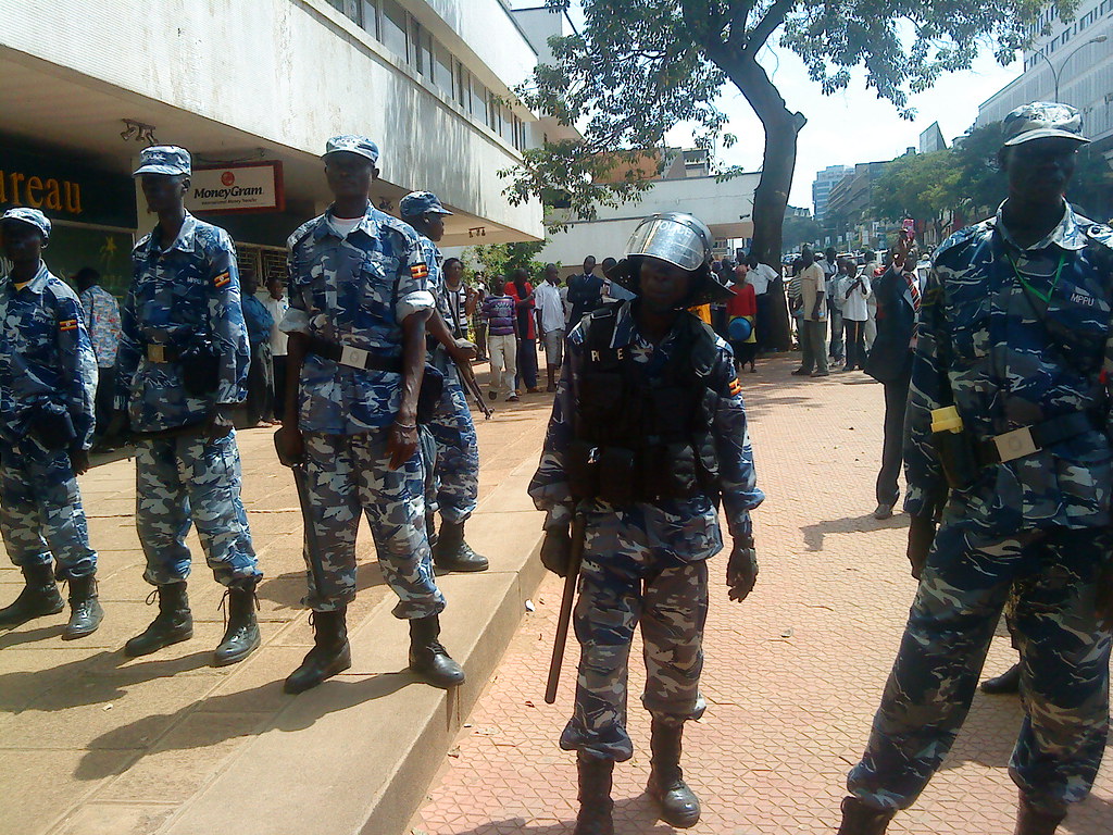 Uganda police outside Uganda House Free Uganda Now! Flickr
