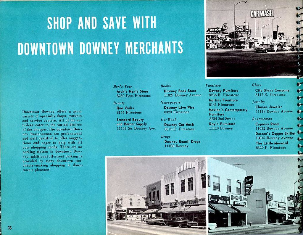 Downey, California Chamber of Commerce guide 1960's Flickr
