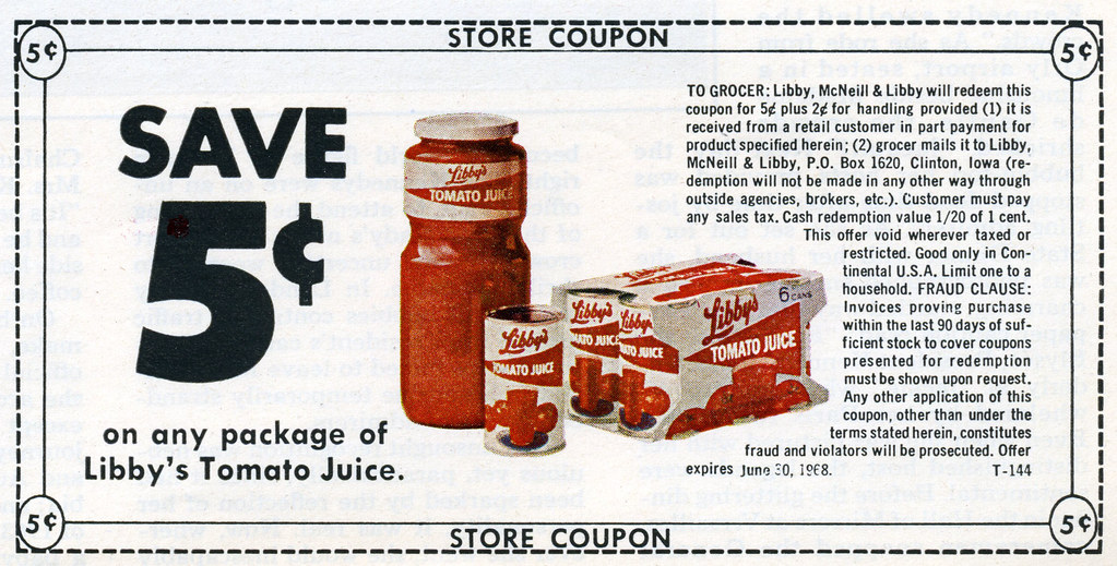 Libby's tomato juice coupon Shelf Life Taste Test Flickr