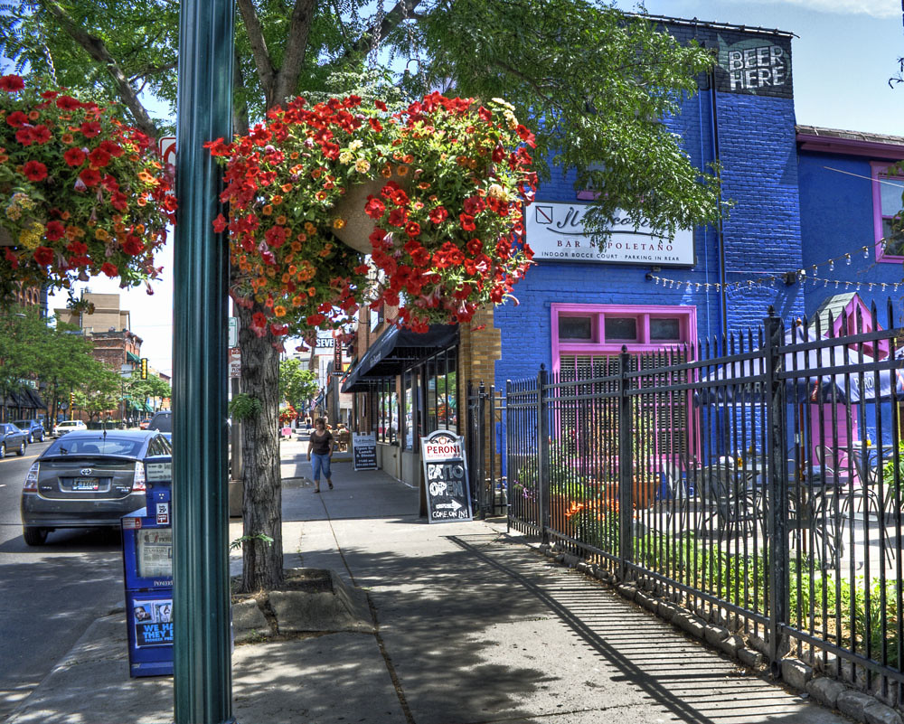 Flower baskets The baskets hanging from the light posts in… Flickr