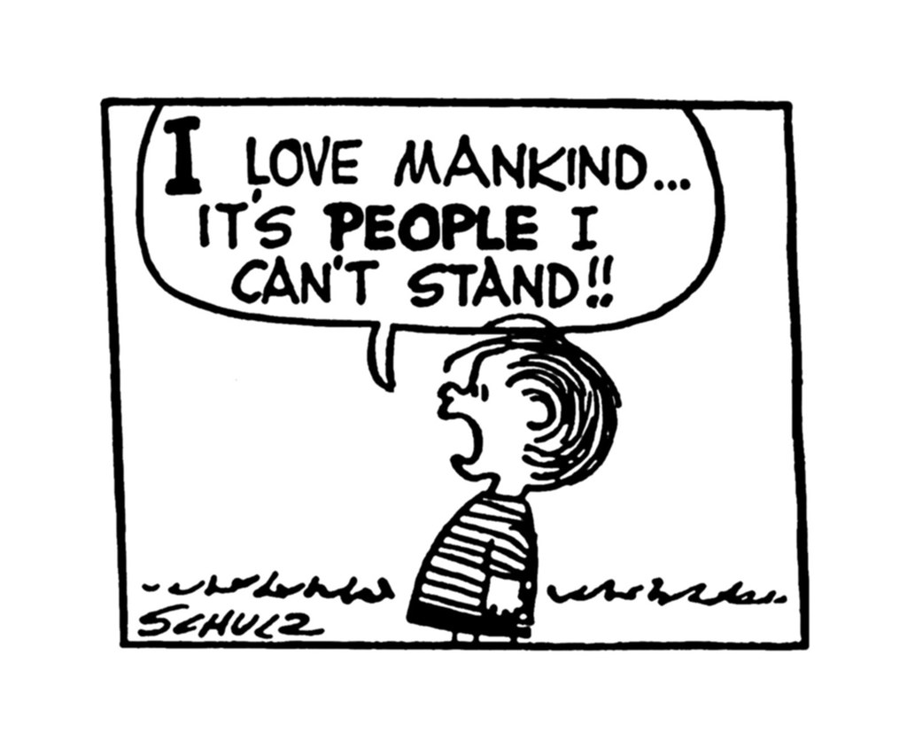 Linus Van Pelt The last panel of a "Peanuts" comic strip b… Flickr