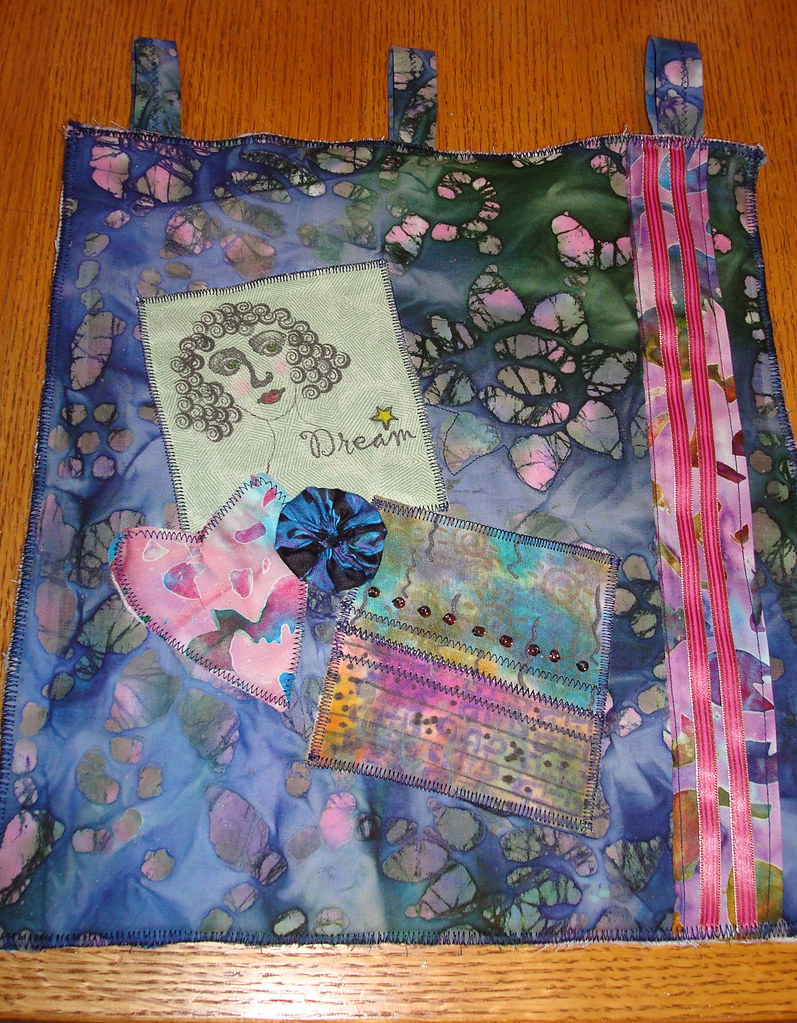 Art Quilt Fabric collage wall hanging made with various … Flickr